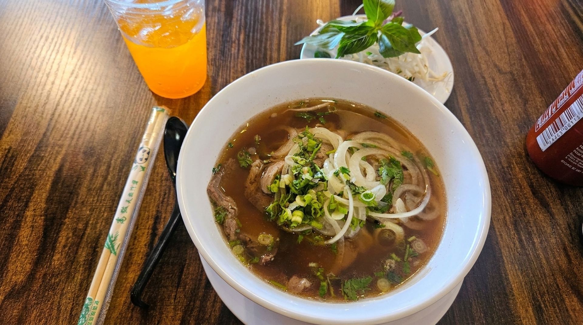 Start with the beef pho